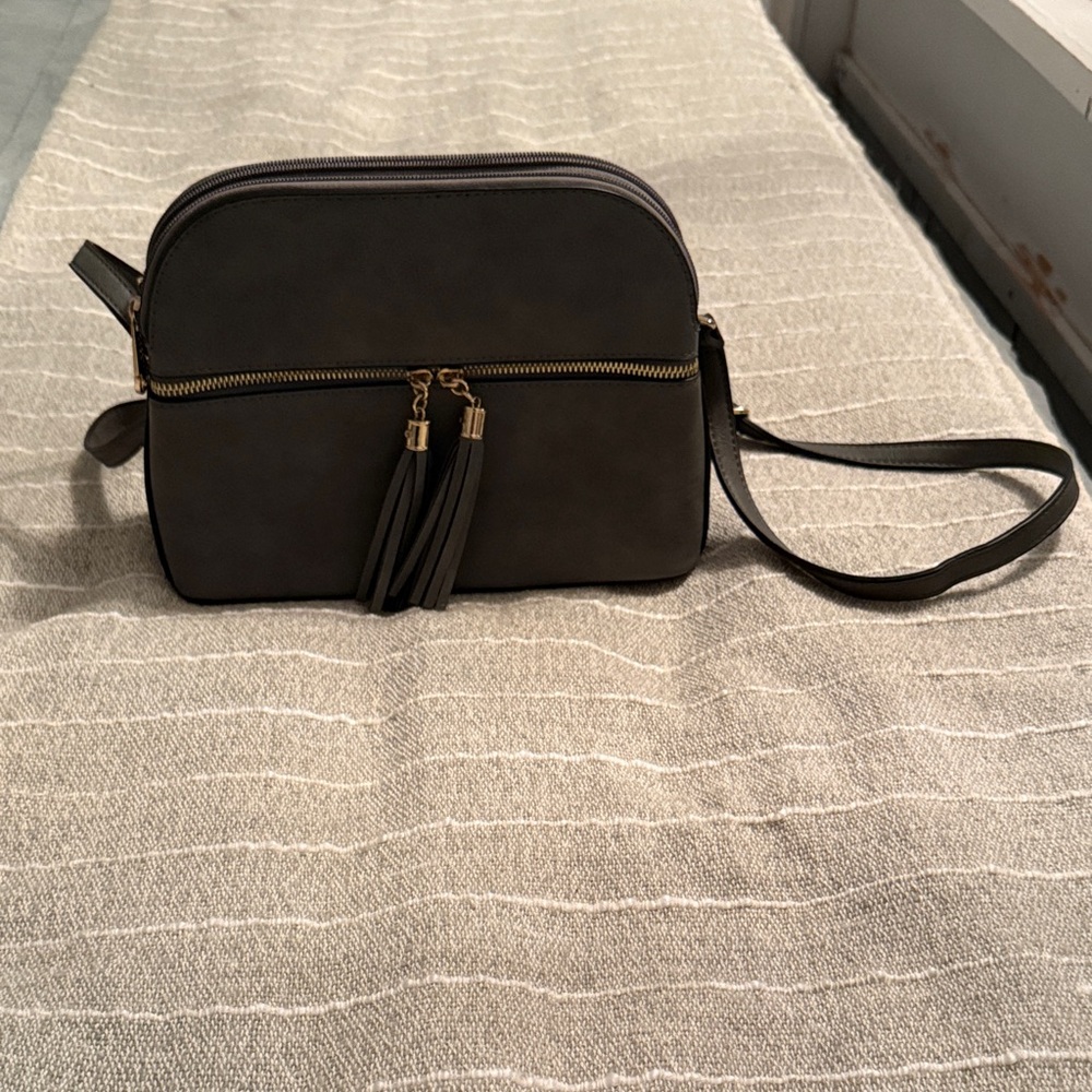 Dasein Women Tassel Zipper Pocket... Elegant grey Crossbody Bag